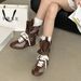Women Boxing Boots Instant Dispatch ~ Niche Design Thin Mesh For Women Summer Outdoor Wear Height Increasing Boxing Boots Lace-Up Hollow_vogvips.com