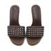 Elegant Rhinestone Flat Sandals For Women - Breathable Open-Toe Summer Shoes In Black, Brown, Pink (Sizes 36-42)_vogvips.com