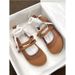 Niche Original Retro Fashion Casual Shoes Ugly Cute Shoes Literary Round Head Shallow Mouth Velcro Single Shoes_vogvips.com