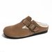 Genuine Leather Cow Suede Big Toe Cotton Style Plush Winter Women's Outdoor Furry Shoes Slip-On_vogvips.com
