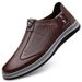 Men's Shoes Hole Hole Breathable Hand Scratch Business Casual Leather Shoes Soft Sole Soft Surface Board Shoes Driving Shoes Doudou Shoes_vogvips.com
