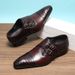 Voyage Fashion Men's British Pointed Toe Young Gentlemen Formal Buckle Monk Leather Top Layer Cowhide Suit Shoes Trendy_vogvips.com