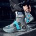 Glow-in-the-dark High-top Basketball Shoes For Men Lightweight Sneakers Breathable Creative Fluorescent Trend Net Shoes_vogvips.com