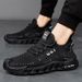 New Spring Summer Men's Flyknit Breathable Casual Work Thick Sole Driving Outdoor Sports Running Shoes_vogvips.com