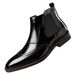 European Warm Series Business Casual New Mid-top Leather Shoes Men's British Style Slip-on Martin Boots_vogvips.com