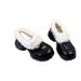platform-soled Loafers For Women, Small People To Increase Their Height, Add Fleece To Keep Warm, And Pedal Small Leather Shoes._vogvips.com