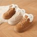 Fleece High-top Casual Shoes Women's Warm Sneakers Student Cotton Shoes_vogvips.com