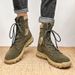 New Men's Shoes Tongue One High Top Casual Shoes Outdoor Thick Soles Wear Shoes_vogvips.com
