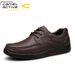 German Camel Dynamic Casual Leather Men, Autumn Soft Sole Top Layer Cowhide, Black Dad Shoes For Fall And Winter_vogvips.com