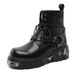 Short Boots Punk Style Big Head Platform Martin Boots Retro Style Muffin Locomotive Men's Boots_vogvips.com
