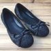 Paris Silk Bow Ballet Shoes For Women, Round Toe, Shallow Mouth, Flat Slip-On, Soft Sole, Silver Mary Jane Flats_vogvips.com