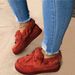Women's Winter Plush Lined Slip-On Snow Boots With Thick Rubber Sole - Cozy Casual Shoes For Cold Weather In Multiple Colors & Sizes_vogvips.com