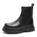 Martin Boots Men's Thick-soled Heightening Short Boots Chelsea Boots Tooling Leather Boots_vogvips.com
