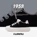 Men's Classic Height Increasing Sneakers 7CM Invisible Thick Soled Canvas Shoes Black White Trendy Summer ZHQ68226N_vogvips.com