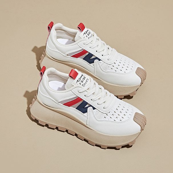 Daddy Shoes Female Student Sports Thick-soled Heightening Shoes Casual Mesh Breathable_vogvips.com