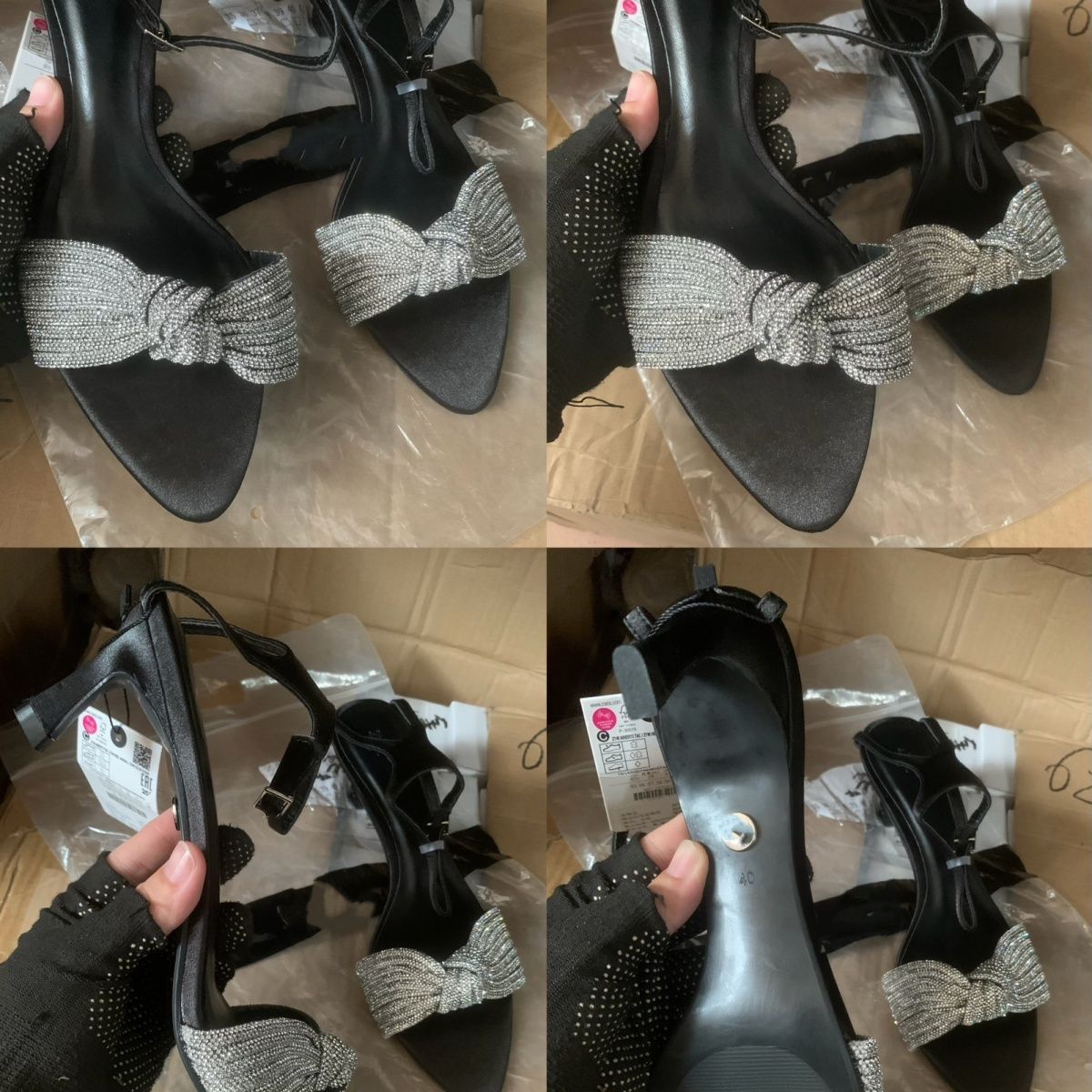 Foreign Trade Rhinestone Large Size, Fashionable And Stylish High Heels, 5cm_vogvips.com