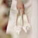 MTX French Style White Satin High Heels Unique Design Suitable For All Seasons Daily Wear Wedding Bride Bowknot Single Shoes_vogvips.com