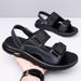 British Style Brand Summer Men's Casual Leather Slippers Fashion Walking Soft Bottom Beach Sandals Comfy Outdoors Shoes_vogvips.com