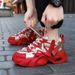 2025 Summer Trendy Red Men's Spring New Thick Sole Dad Versatile Height Increasing Casual Shoes Sneakers_vogvips.com