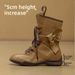 Women Boxing Boots 5Cm Height Increasing Boxing 2025 Autumn New Melard Outdoor Versatile Short Boots For Petite Women_vogvips.com