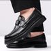Men's New Business Casual Slip-On Fashion Trend British Style Thick Sole Leather Shoes For Men_vogvips.com