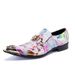 Shi Cong Personalized Printed Men's Leather White Height Increasing Pointed Korean Edition Suit Trendy Shoes_vogvips.com