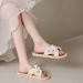 Floral Three-Flower One-Strap For Women Summer Outdoor Fashion Wear-Resistant Non-Slip Cross Strap Flat Beach Women's_vogvips.com