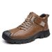 New Leather Spring Men's Shoes High-top Men's Heightening Tooling Martin Boots_vogvips.com