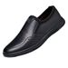 Euro Step 2025 Spring And Autumn New Loafers Slip-On Business Casual Men's Flat Single Leather Shoes_vogvips.com