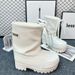Ski Big Toe Snow 2025 Winter New Waterproof Non-Slip Drawstring Thick Sole Cute Warm Height-Increasing Short Boots For_vogvips.com
