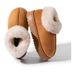 Autumn And Winter New Plush Heel Cotton Shoes Warm Thick Sole Solid Color Couple Home Outdoor Comfortable Snow Boots For_vogvips.com