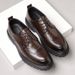 Men's Casual Brogue Wedding Shoes Soft Bottom Business Formal Leather Oxfords Comfortable Rubber Sole Adult Footwear_vogvips.com
