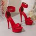 Summer Women's Sandals Waterproof Platform Thick Heel Open Toe Shoes_vogvips.com