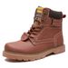 Men's Genuine Leather Boots - Winter Casual Roman Boots With Ethnic Pattern, Breathable & Comfortable (Black, Dark Brown, Yellow, Light Brown)_vogvips.com