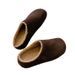 Made of genuine leather with plush insulation, women's 2025 winter new style lazy flat bottom vatile casual toe_vogvips.com