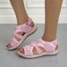 Women's In Stock 2021 Summer New Round Toe Breathable Casual Export Large Size Flat Beach Sandals For Women_vogvips.com