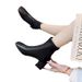 2021 New Martin Winter European And American Style Square Toe Back Zipper Short Women's Chunky Mid Heel Boots_vogvips.com