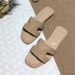 In Stock H Women's Slippers, Solid Color, Flat Sole, Genuine Leather, High-Quality, Comfortable, Lightweight, Suitable_vogvips.com
