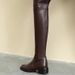 2024 Korean Style Slimming Over-the-Knee For Women Low Heel Wide Leg Winter Thin Velvet High Tube Riding Boots Brown_vogvips.com