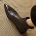 Women's Winter Pointed Toe Ankle Boots Chunky Heel Plus Size Elastic Slimming Low Heel New Style_vogvips.com