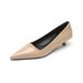 Pointed High Heels Stiletto French Temperament Commuter Work Shoes Light Mouth Nude Single Shoes Women_vogvips.com