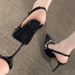 Sandals Daily Casual Rhinestone For Women, Internet Celebrity Style, High Heels, French Style Stiletto, Women, ,_vogvips.com