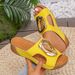 Women's Fashion Slip-On Sandals Summer Beach Slippers Solid Color Red-Toe Wedges Casual Designer Shoes Slides For_vogvips.com
