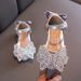 Rhinestone Butterfly Sandals For Girls Princess Shoes For Children Spring Leather Shoes For Girls_vogvips.com