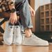 Men's White Platform Sneakers Height Increasing Thick Sole Versatile Trendy Luxury Comfortable Lightweight Casual Skate Shoes_vogvips.com