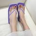 Popular 2025 Women's Flip-flops For Outdoor Wear, Bathing, Beach, And Seaside, Simple Solid Color Thong For Girls_vogvips.com