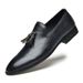 Wedding Model First-layer Shoes, Python Pattern First-layer Men's Driving Beanie Shoes, Small Leather Shoes_vogvips.com