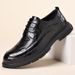 Men's Business Casual Formal Wedding Genuine Leather New British Style Trend Shoes Commuter First Layer Cowhide_vogvips.com