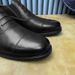 Formal business leather shoes for men soft sole triples for men black interview shoes for men_vogvips.com