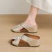 Trendy Slip-On Women's Sandals for Summer Wear with Skirts 2026 Style Wedge Heel Easy to Wear outside Shoes_vogvips.com